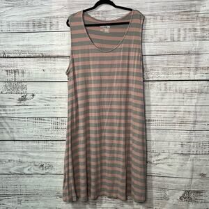 Latched Mama Striped Midi Dress - Pink and Gray